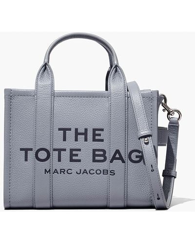 Marc Jacobs S The Leather Small Wolf Grey Tote Bag