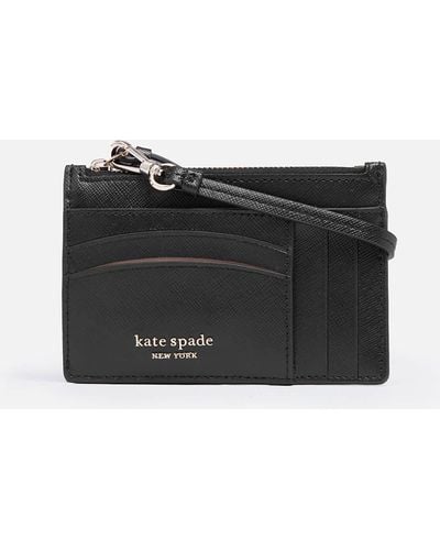 Kate Spade Spencer Saffiano Card Case Wristlet - Black