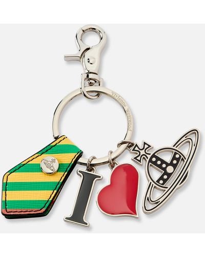 Vivienne Westwood I Love Leather And Silver-tone Keyring - Multicolour