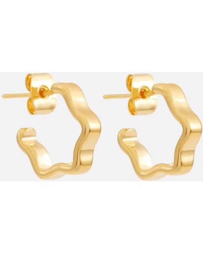 Estella Bartlett Flat Wave Gold-tone Hoop Earrings - Multicolour