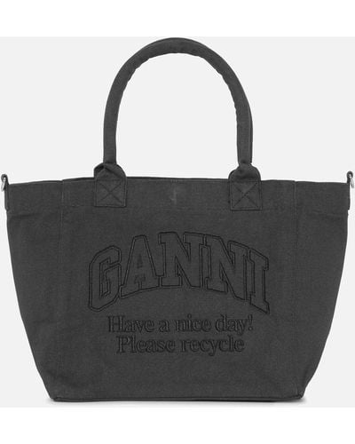 Ganni Small Easy Shopper Bag - Black