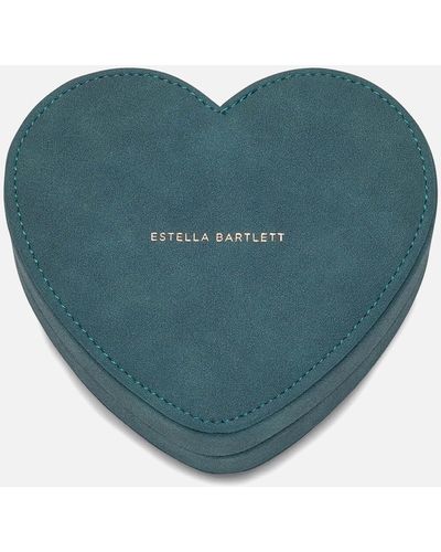 Estella Bartlett Heart Shaped Jewellery Box - Green