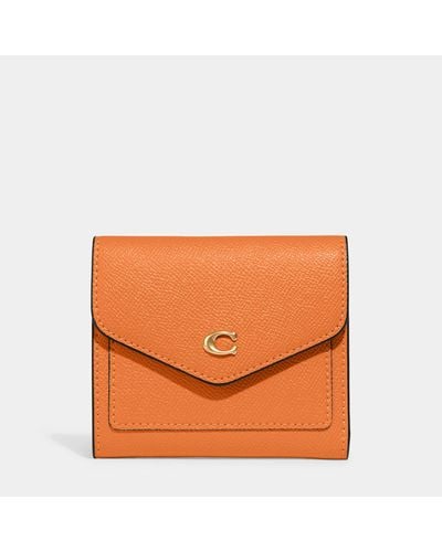 COACH Crossgrain Wyn Small Wallet - Orange