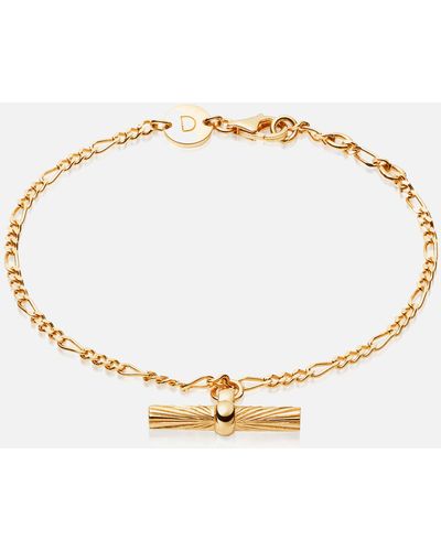 Daisy London Estée Lalonde T-bar Drop 18-karat Gold-plated Bracelet - Metallic