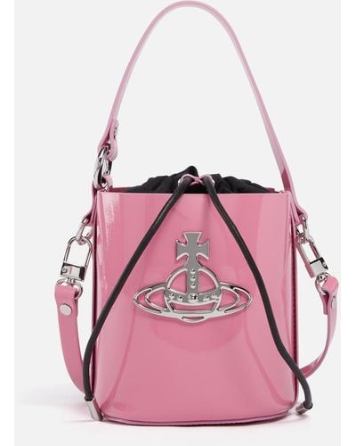 Vivienne Westwood Daisy Small Patent-leather Bucket Bag - Pink