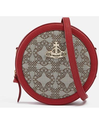 Vivienne Westwood Ruby Vegan Leather And Logo-jacquard Bag - Red