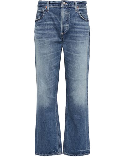 Citizens of Humanity Low-Rise Straight Jeans Neve - Blau