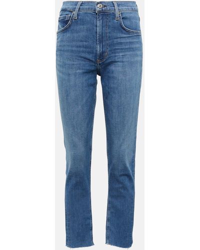 Citizens of Humanity Isola Cropped Slim Jeans - Blue