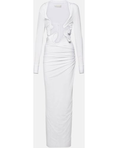 Christopher Esber Venus Plunge Jersey Maxi Dress - White