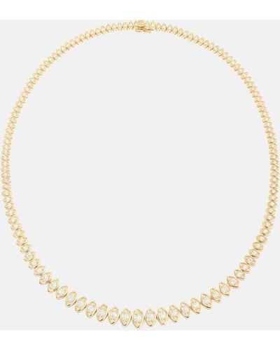 Sydney Evan Eternity 14kt Gold Necklace With Diamonds - Metallic