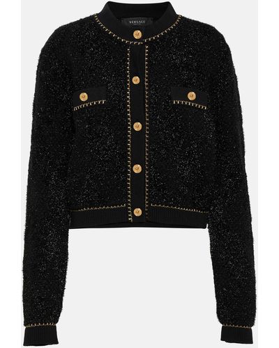 Versace Medusa Wool-blend Cardigan - Black