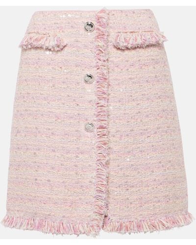 Giambattista Valli High-rise Tweed Miniskirt - Pink