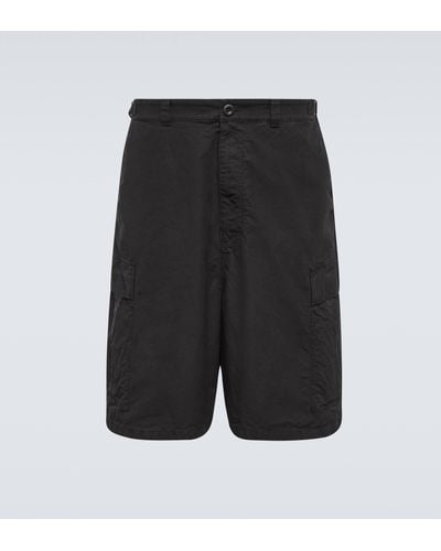 Balenciaga Cotton Cargo Shorts - Black