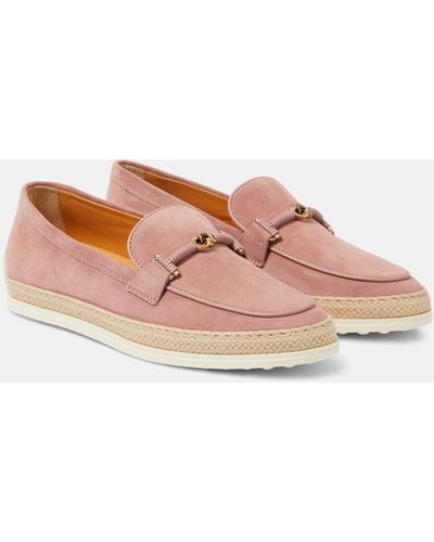 Tod's Suede Loafers - Pink