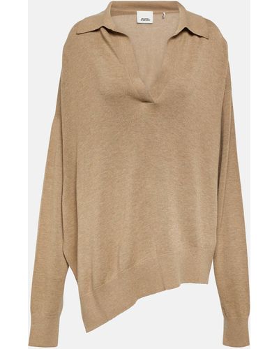 Isabel Marant Giliane Wool-blend Jersey Sweater - Natural