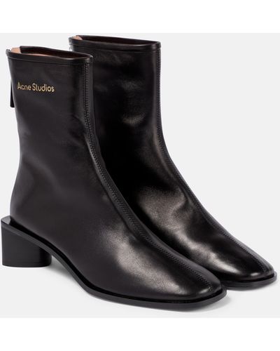 Acne Studios Leather Ankle Boot - Black