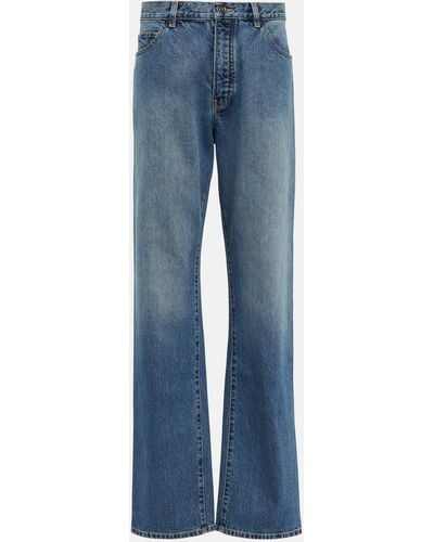 Alaïa Lover Low-rise Straight Jeans - Blue