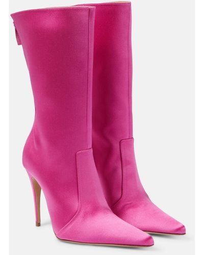 Magda Butrym Satin Sock Boots - Pink