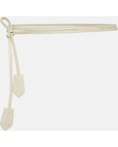 The Row Belt End D Leather Belt - White