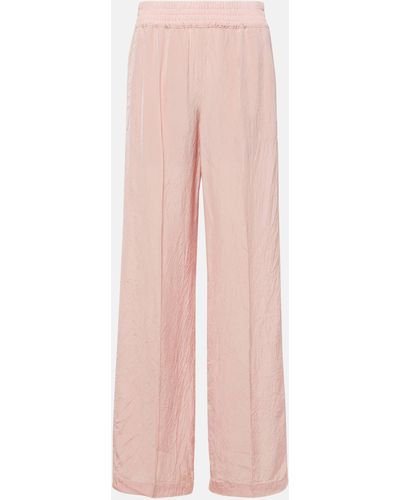 Victoria Beckham High-rise Wide-leg Pants - Pink