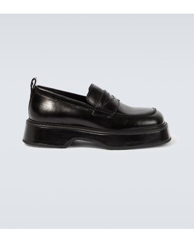 Ami Paris Leather Loafers - Black