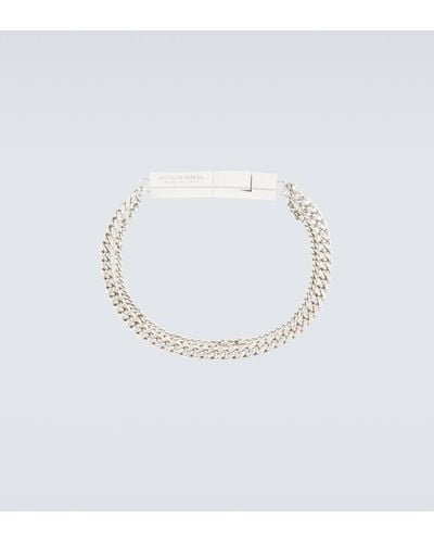 Bottega Veneta Silver Chain Bracelet - White