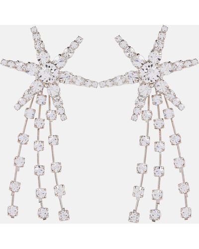 Jennifer Behr Comet Crystal-embellished Earrings - White