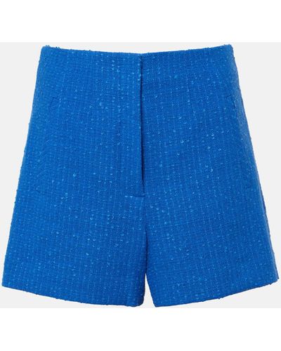 Veronica Beard Jazmin Cotton-blend Tweed Shorts - Blue