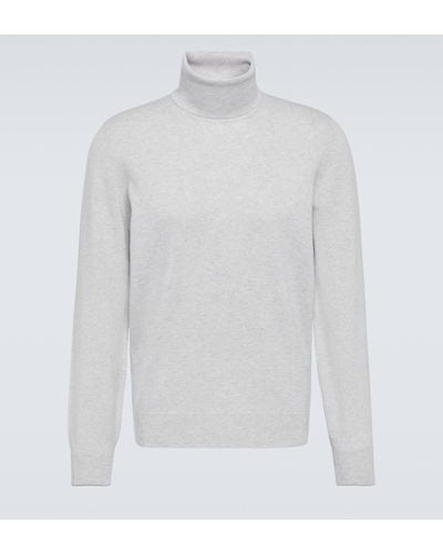 Brunello Cucinelli Cashmere Turtleneck Sweater - White