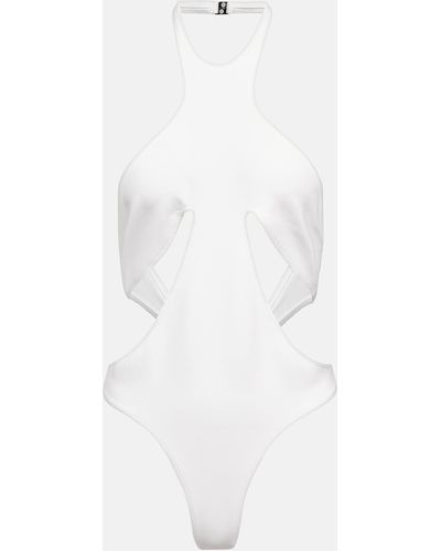 Mugler Cutout Swimsuit - White