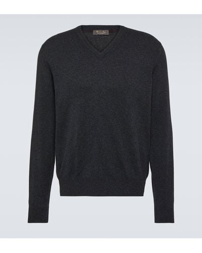 Loro Piana Scollo Cashmere Sweater - Black