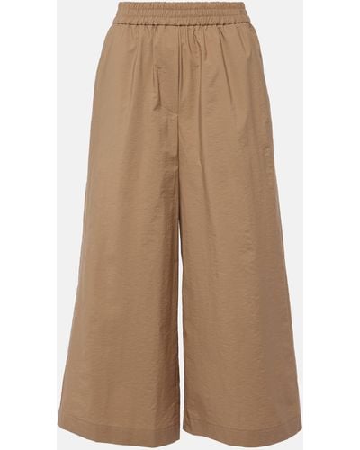 Loewe High-rise Cotton-blend Culottes - Natural