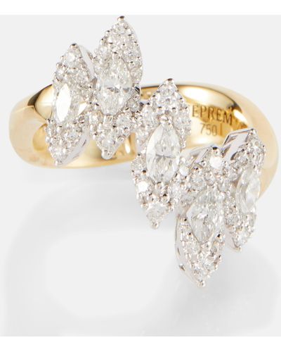 YEPREM 18kt Gold Ring With Diamonds - White