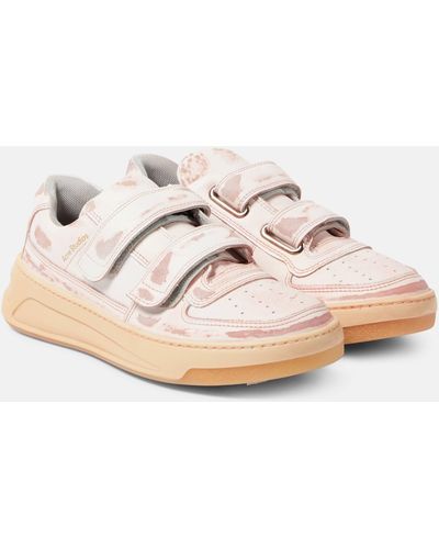 Acne Studios Steffey Leather Sneakers - Pink