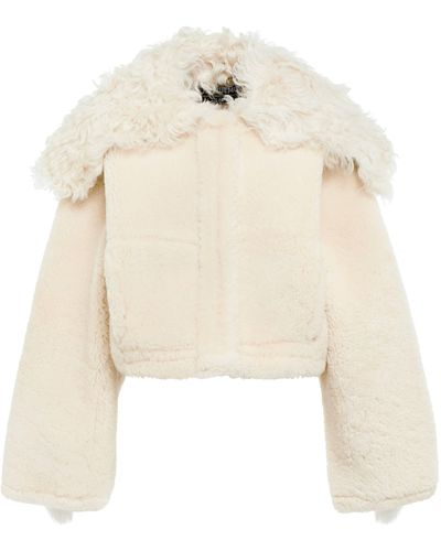 Jacquemus Off-white Le Papier 'la Veste Piloni' Shearling Jacket - Natural