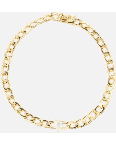 Anita Ko 18kt Gold Chain Bracelet With Diamond - Metallic