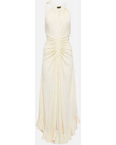 Proenza Schouler Ruched Crepe Maxi Dress - White