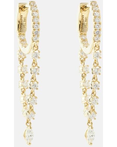 Anita Ko Sienna 18kt Gold Hoop Earrings With Diamonds - Metallic