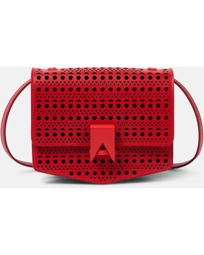 Alaïa Le Papa Small Vienne Leather Crossbody Bag - Red