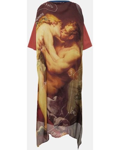 Vivienne Westwood Kiss Printed T-shirt Dress - Brown
