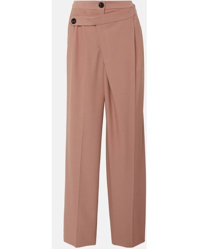 Peter Do Pleated High-rise Pants - Pink