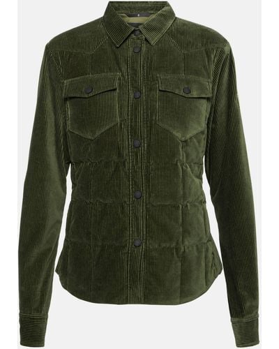 3 MONCLER GRENOBLE Corduroy Cotton Jacket - Green
