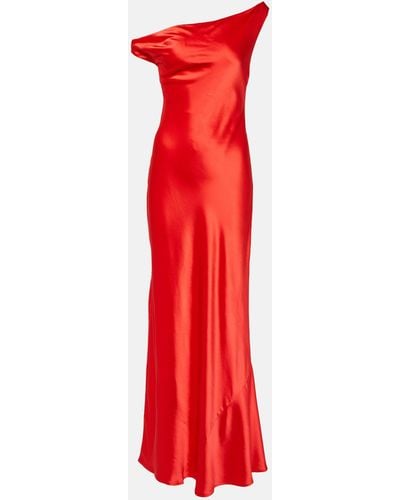 STAUD Satin Ashanti Dress - Red