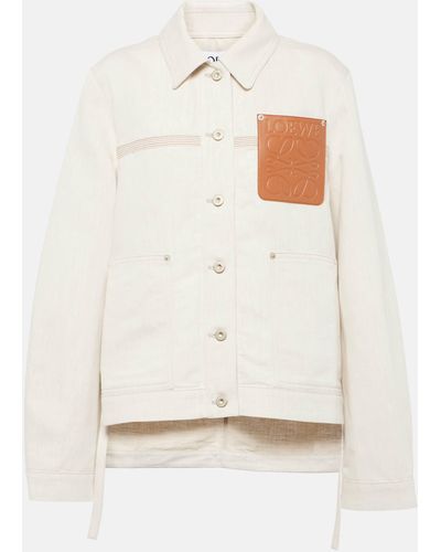 Loewe Workwear Jacket, Long Sleeves, , 100% Leather - Natural