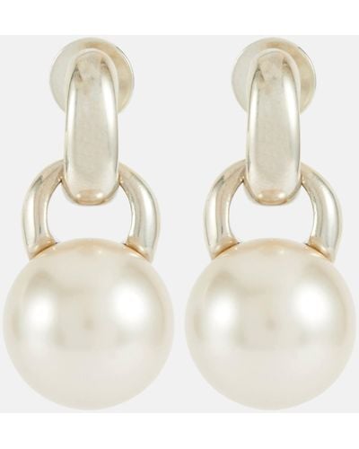 Sophie Buhai Everyday Sterling Silver And Crystal Pearl Drop Earrings - White