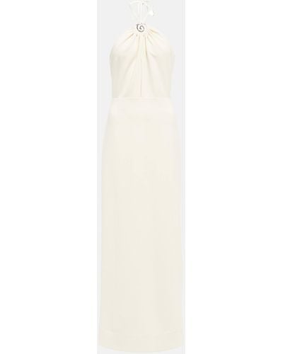 STAUD Abigail Crepe Maxi Dress - White