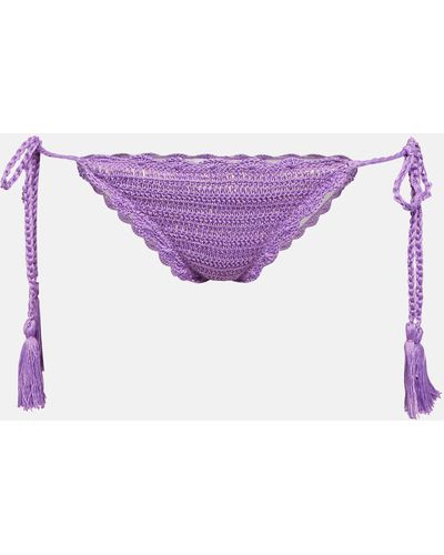 Anna Kosturova Crochet Bikini Bottoms - Purple