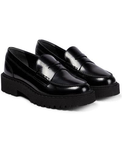 Hogan H543 Leather Loafers - Black