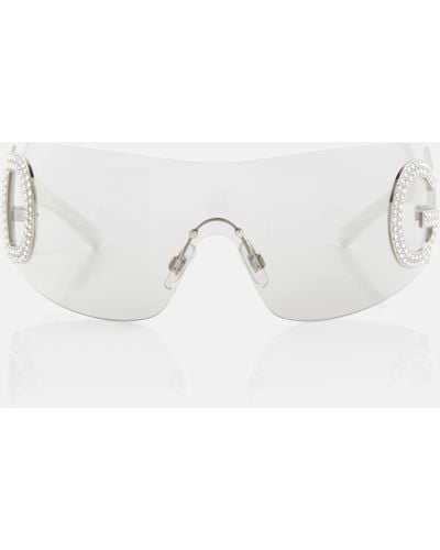 Dolce & Gabbana Re-edition Shield Sunglasses - White