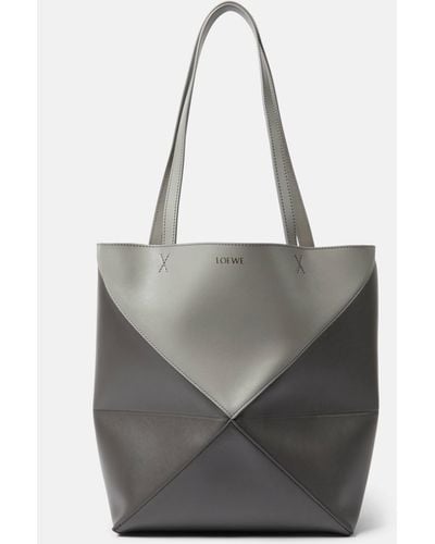 Loewe 'puzzle Fold' Shopper Bag, - Grey
